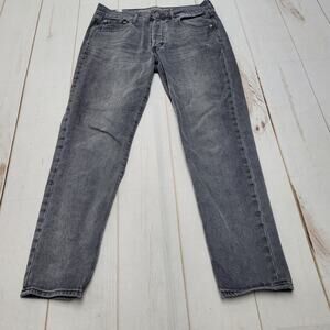 American Eagle High rise girlfriend button fly jeans gray